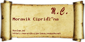 Moravik Cipriána névjegykártya